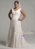Лёгкое, кружевное свадебное платье большого размера Style 9T9612
