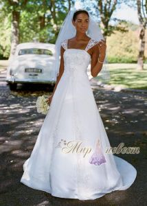 Классическое и недорогое свадебное платье Style V9010 ― Интернет магазин Мир Невест - свадебные платья и аксессуары, эксклюзивные вечерние платья