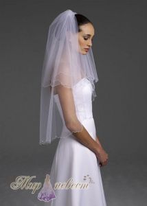 Красивая фата Style V7540 ― Интернет магазин Мир Невест - свадебные платья и аксессуары, эксклюзивные вечерние платья